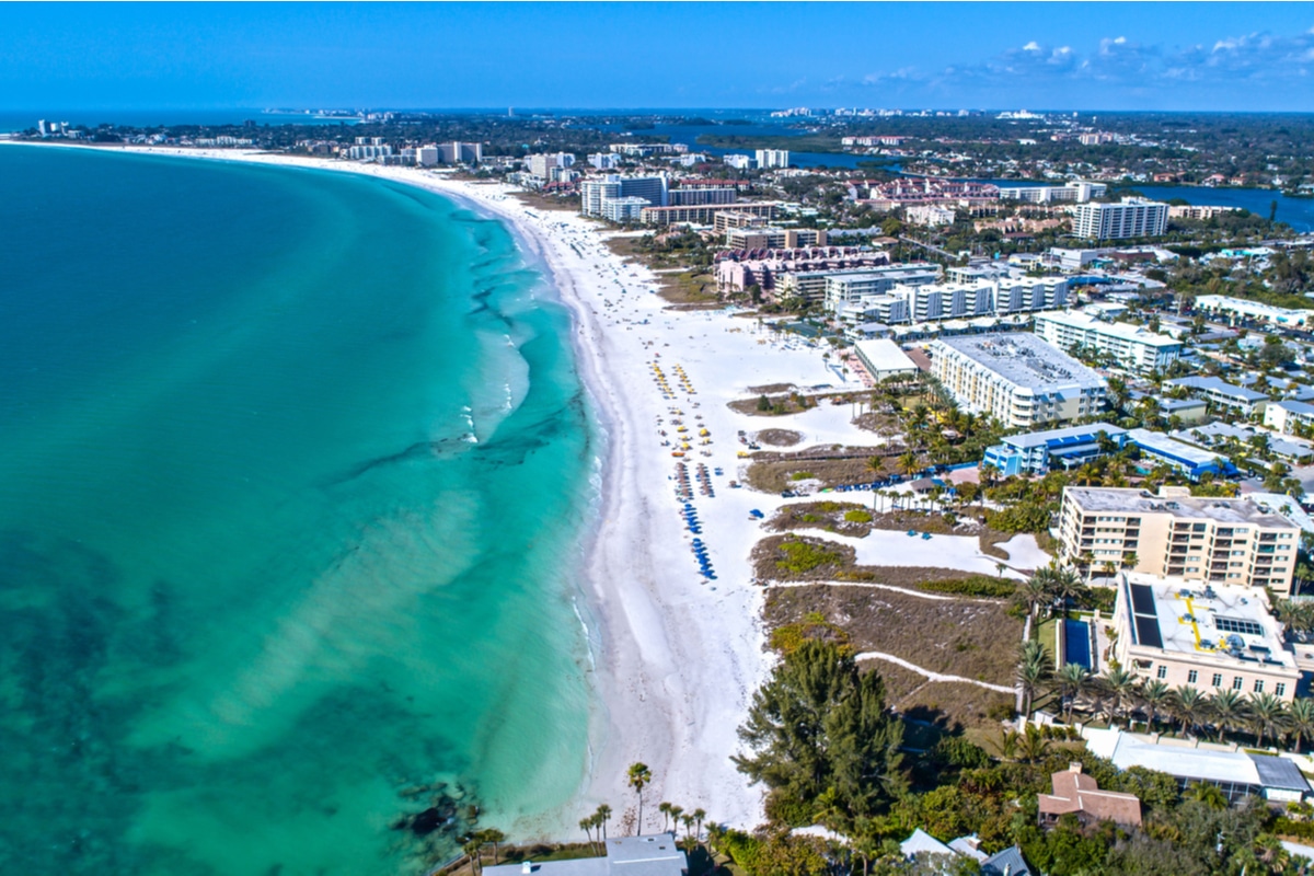 Siesta Key aerial view