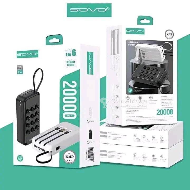 POWER BANK SOVO X42 20.000mAh Noir