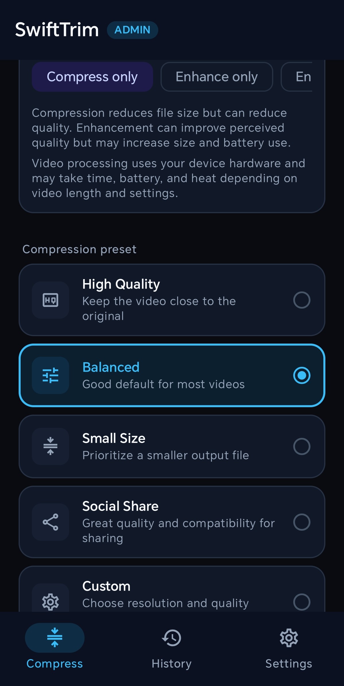 SwiftTrim screenshot 2