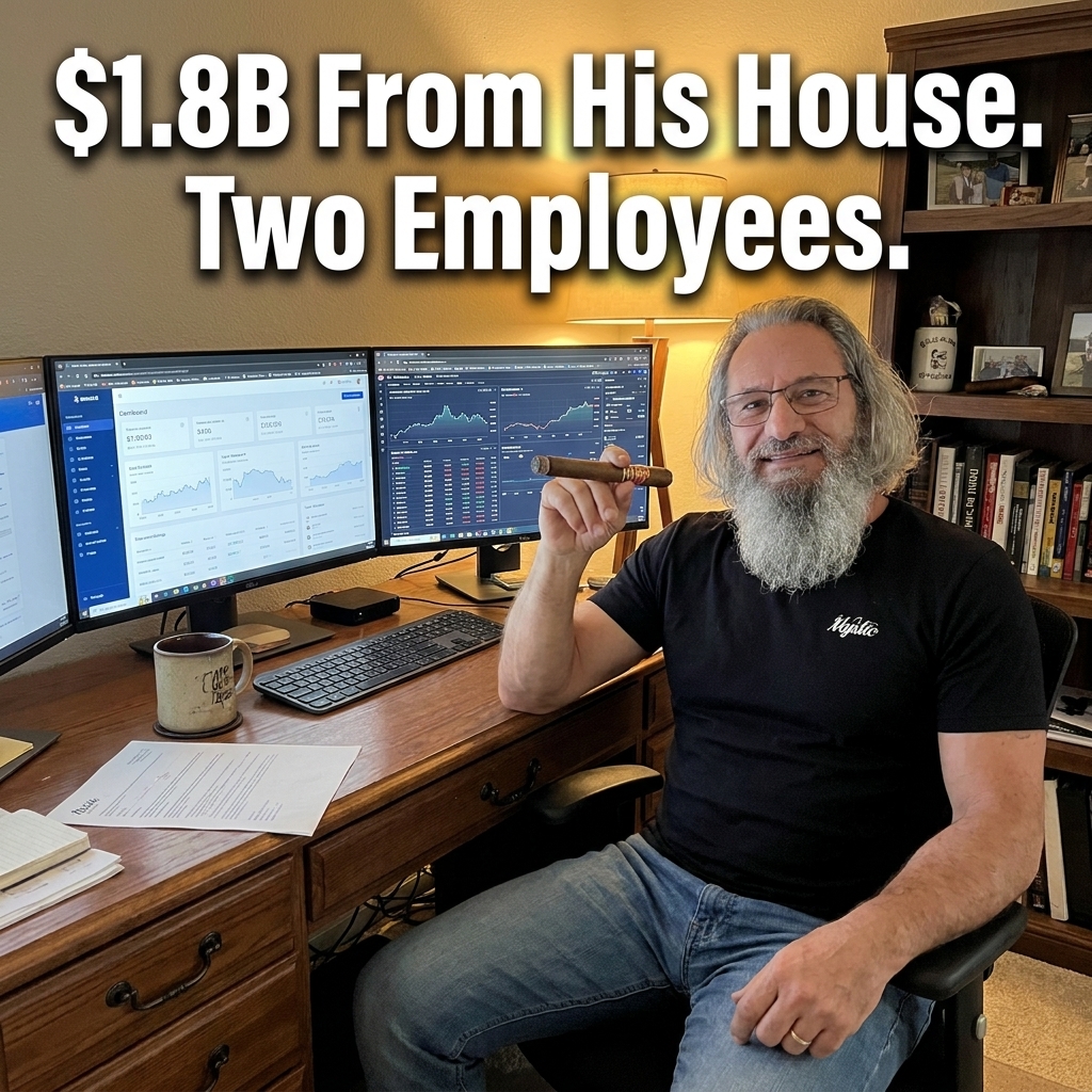$1.8B From His House. Two Employees.