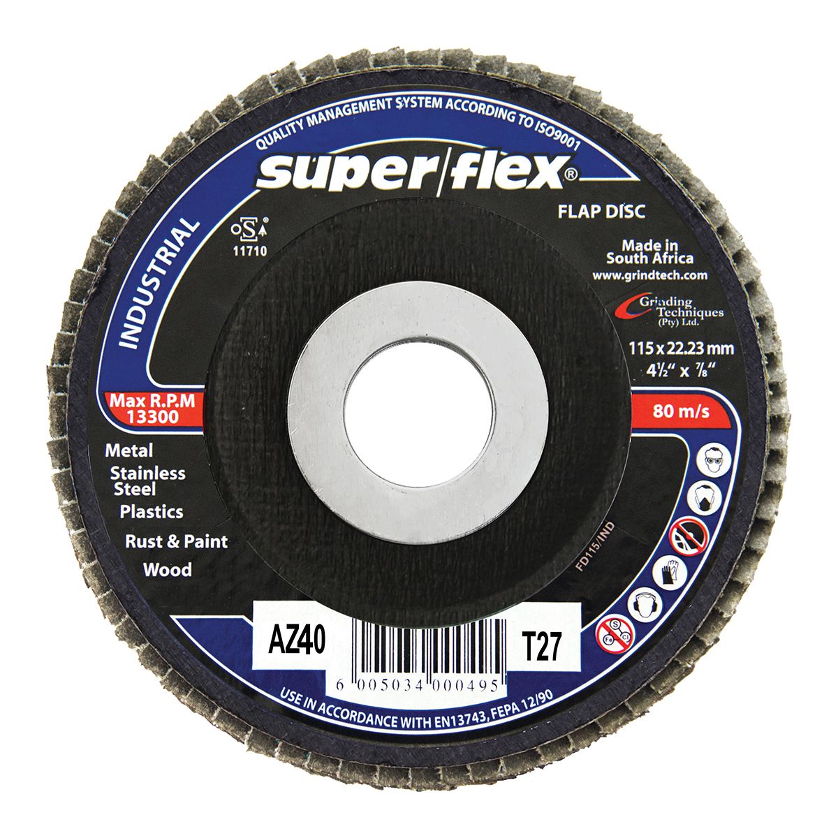 Superflex Flap Disc Industrial 115mm 40G