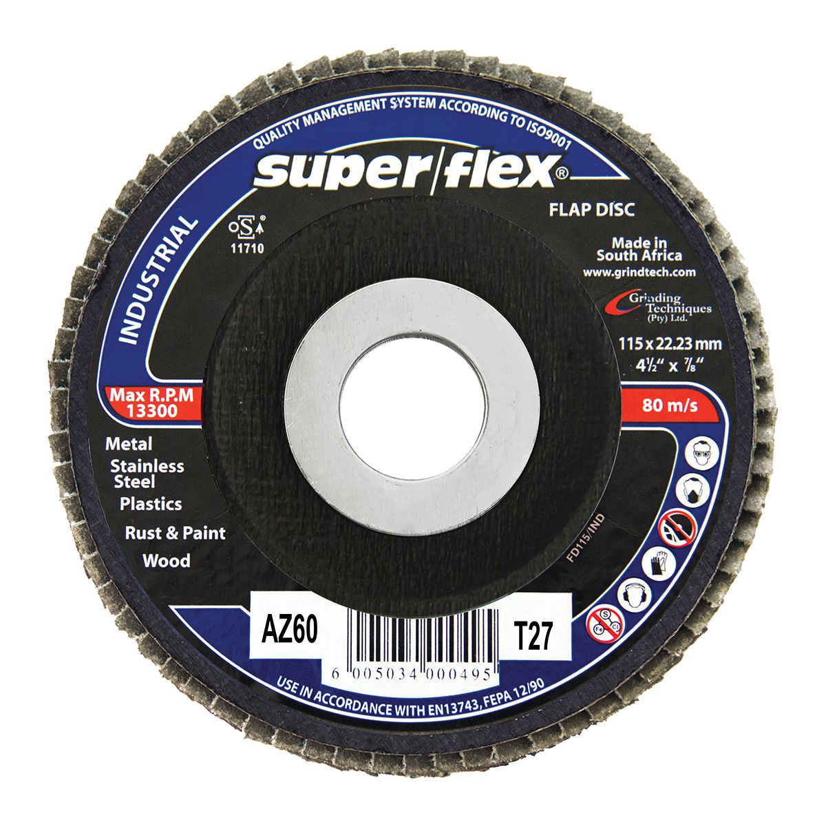 Superflex Flap Disc Industrial 115mm 60G