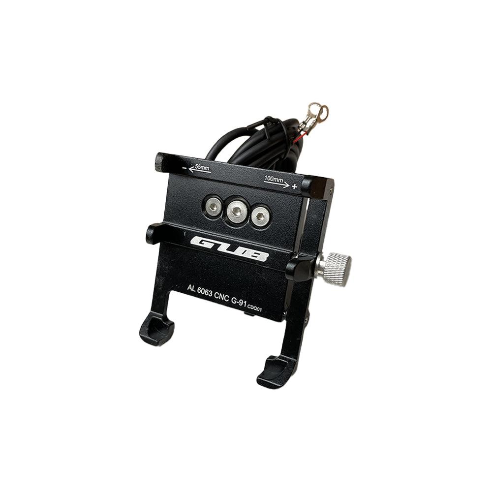 Support Téléphone GUB G91 avec Chargeur USB - AL 6063 CNC - 55-100mm