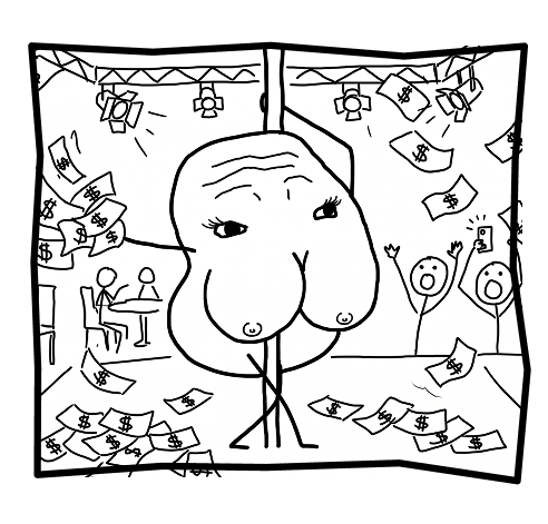 ASSTITS in the club making it rain