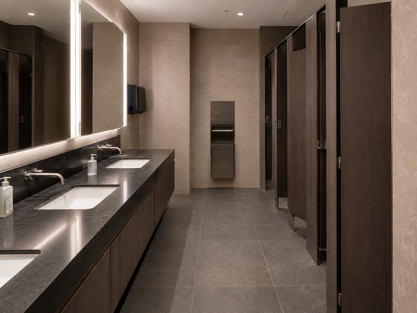 Makelloses, blitzsauberes Badezimmer