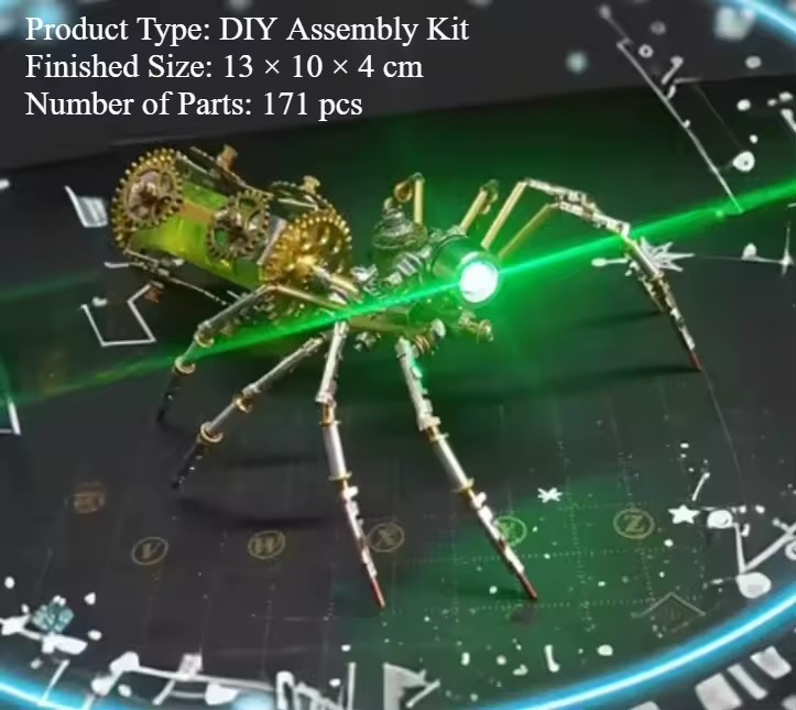 Mechanical spider kit with green light effect