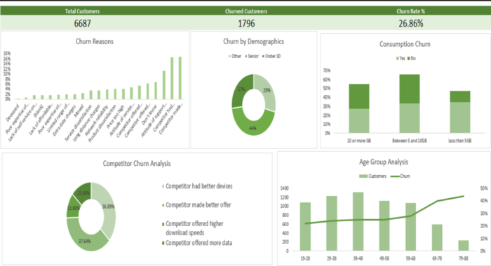 Customer Churn Analysis dashboard screenshot