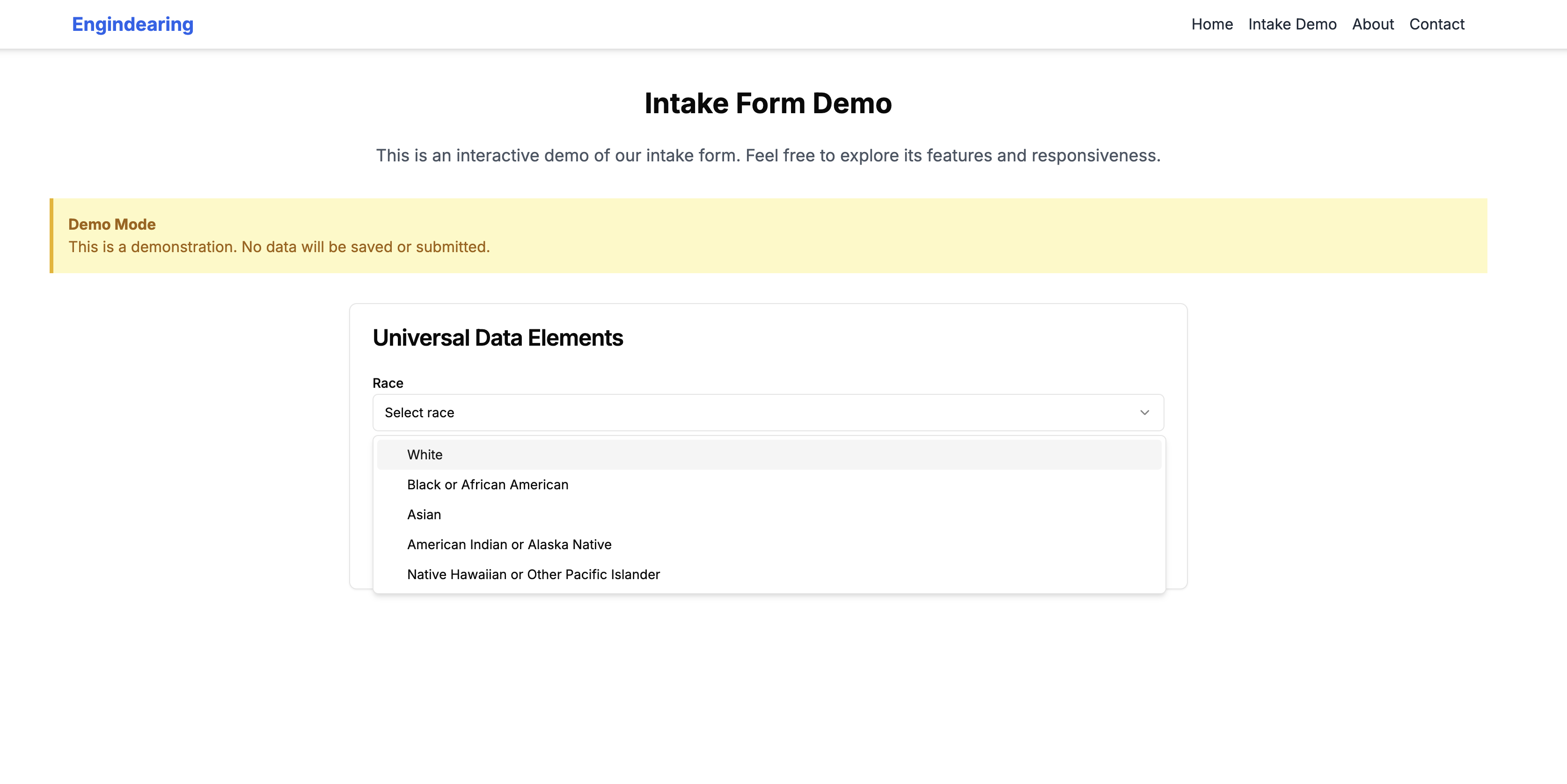 Shelter Management System Universal Data Elements Form