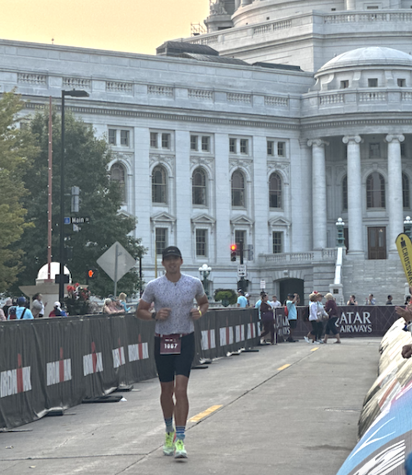 Jordan running in a marathon