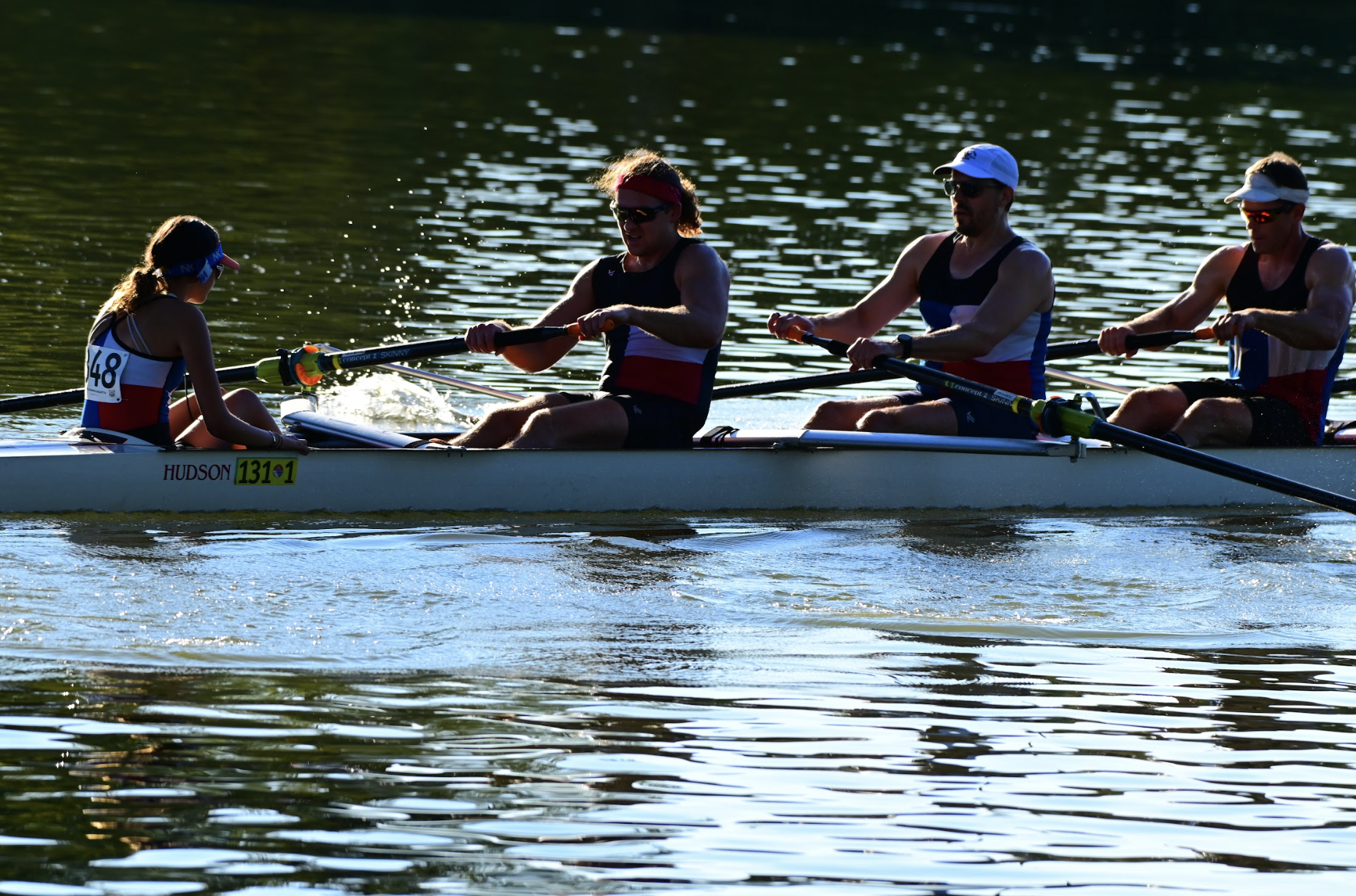 Rowing competition on the water