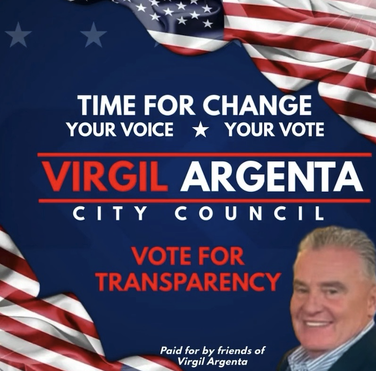 Virgil Argenta Campaign Banner