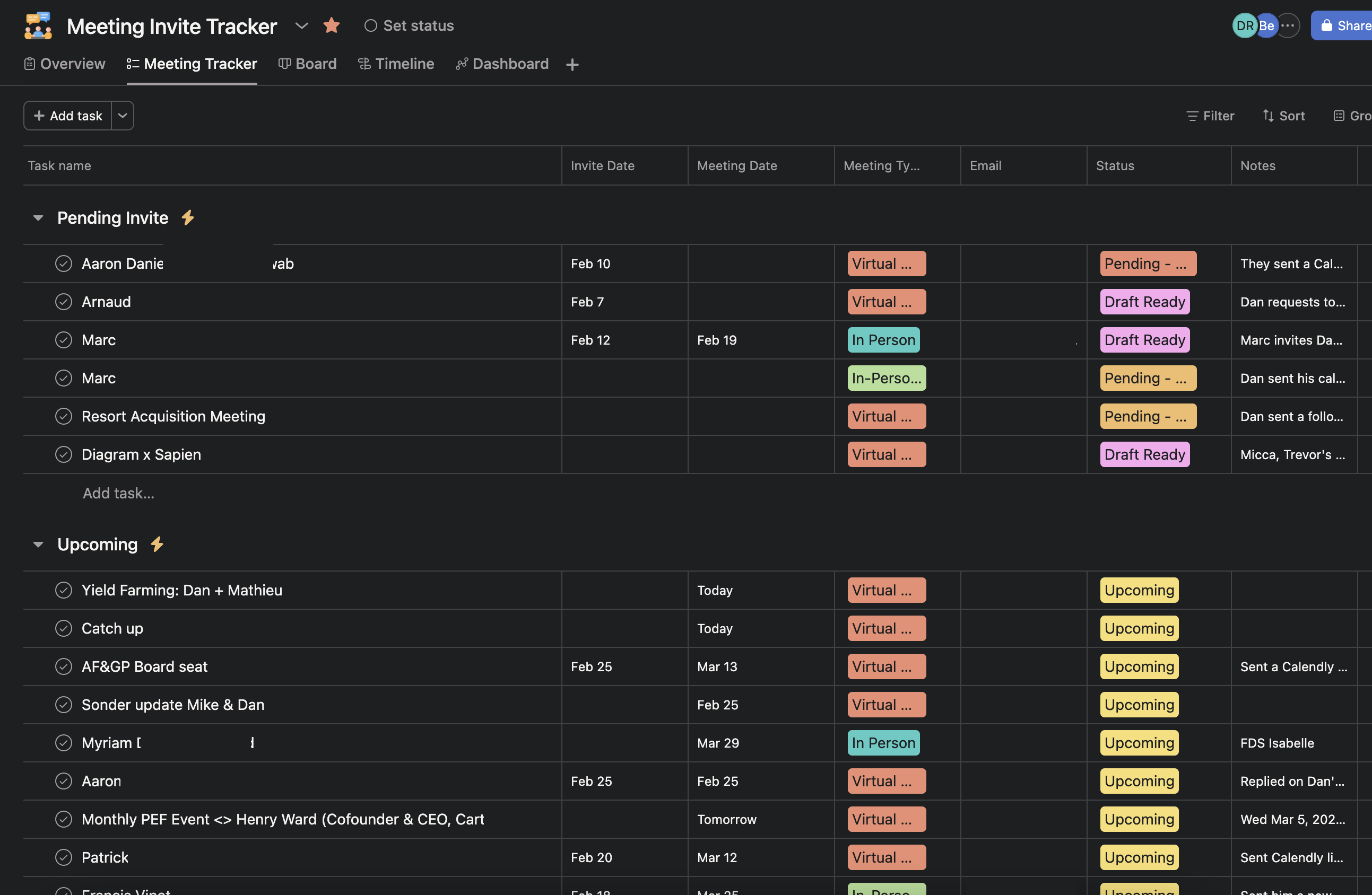 Meeting Tracker Automation