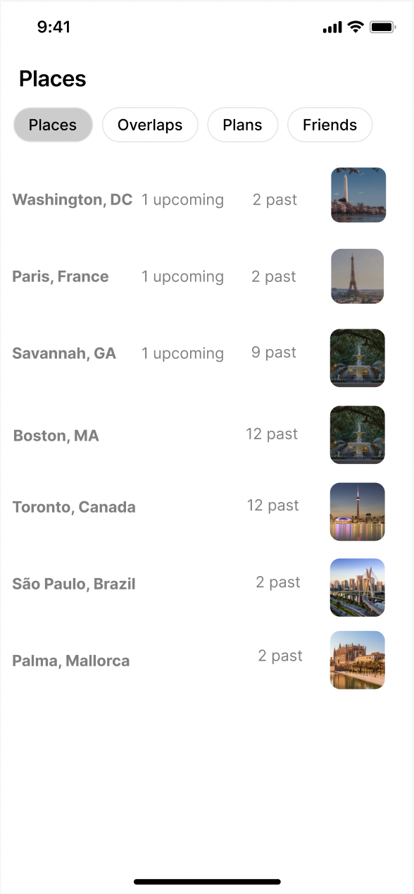 earl app places view