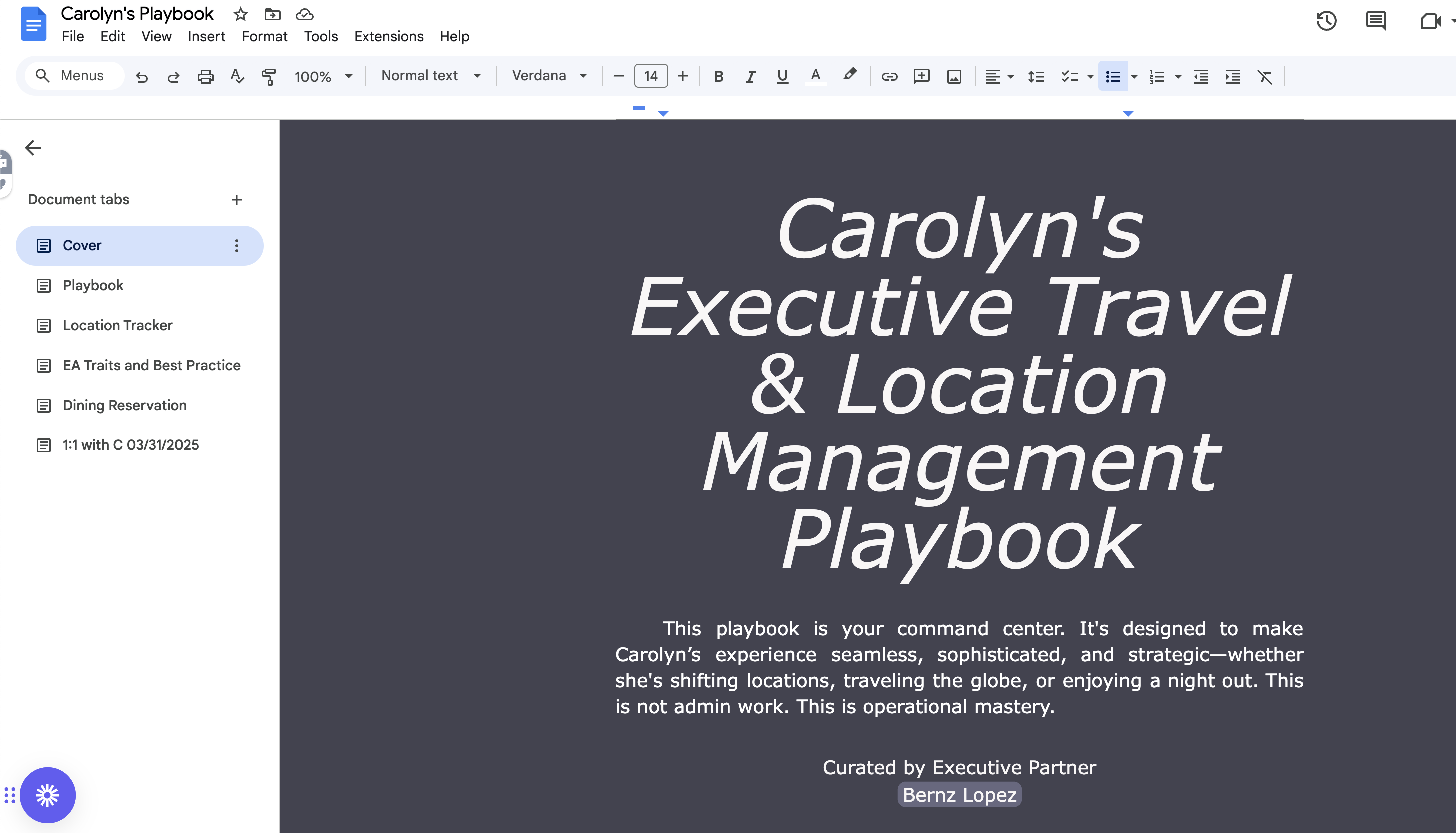 Executive Travel Playbook