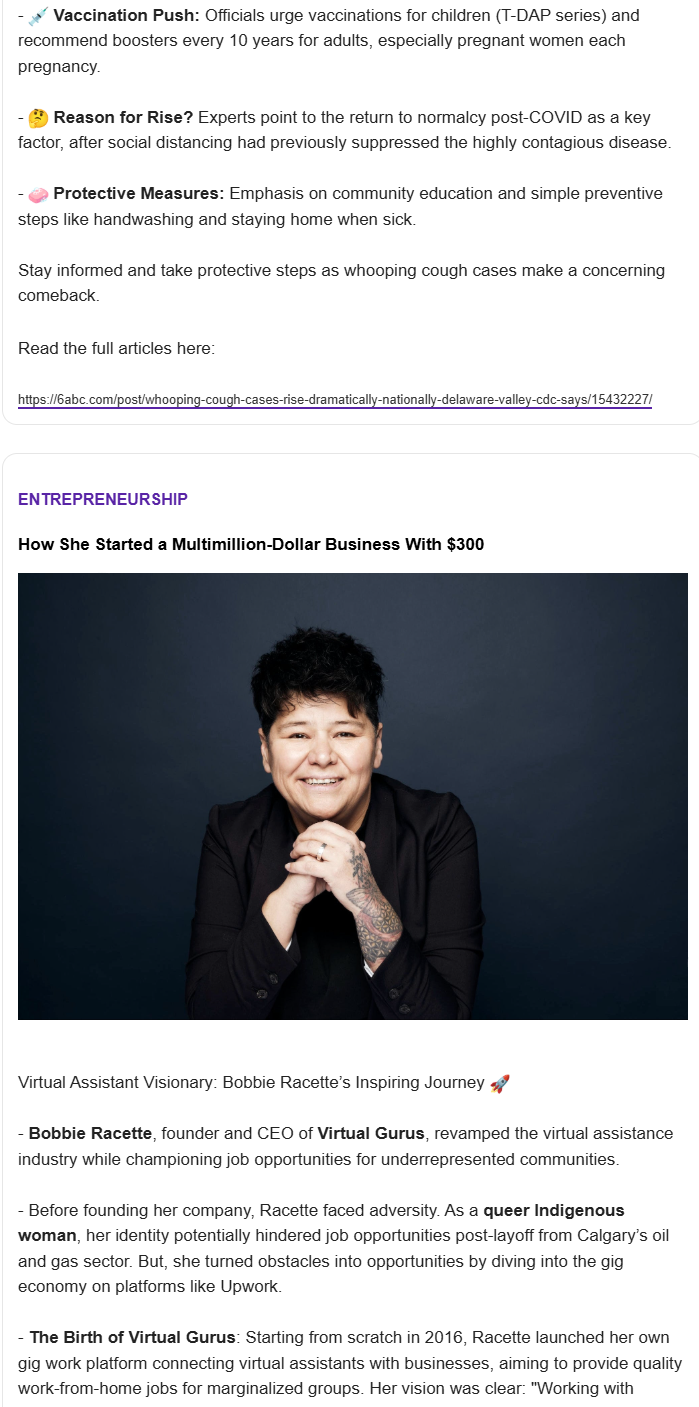 JustNews Newsletter Example