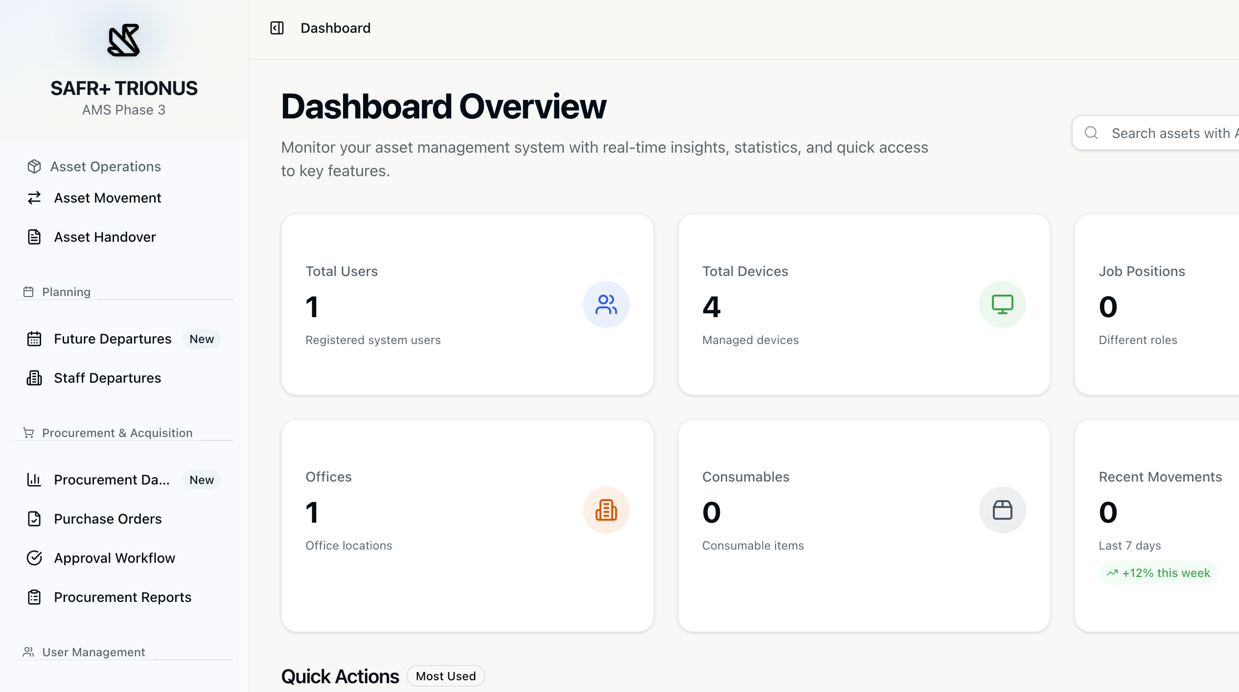 SAFR+ TRIONUS - Enterprise Asset Management