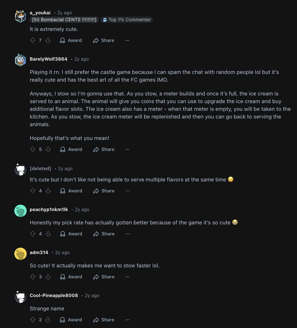 Reddit comments praising the art style