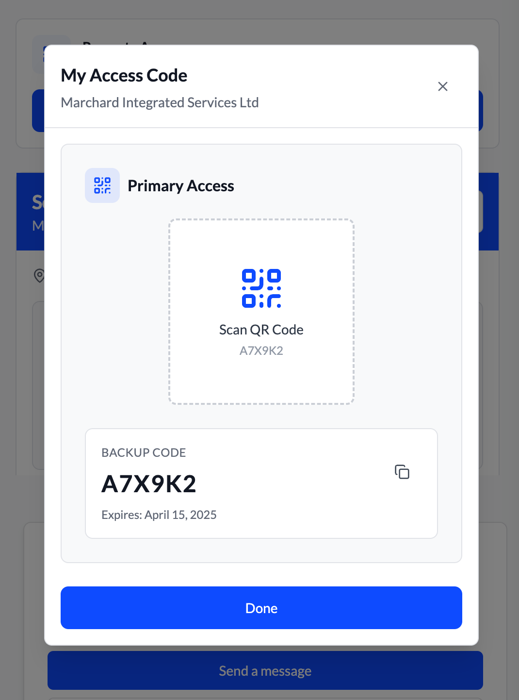 Resident QR code digital pass