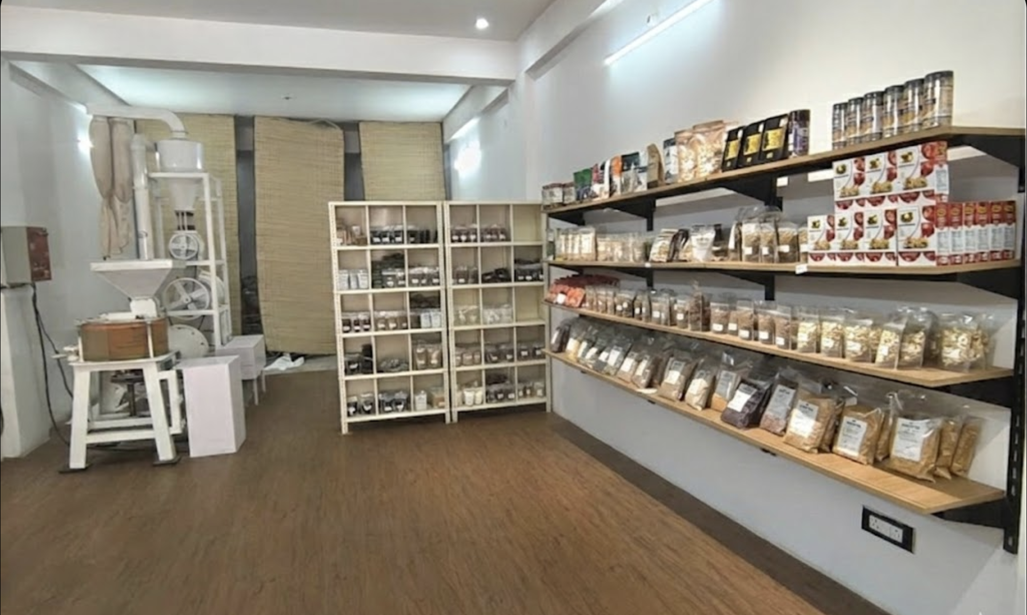 Ashatva Mill Shop - Product Display and Shelves