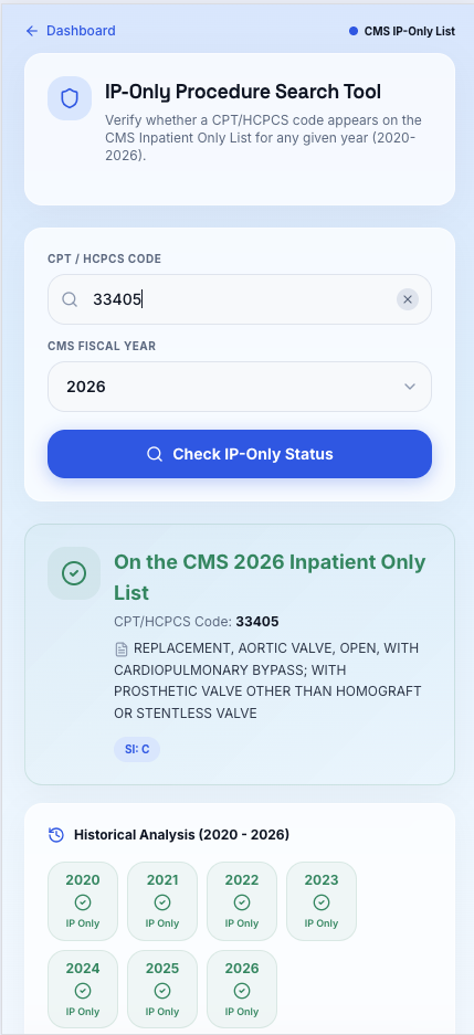 IP-Only Procedure Search