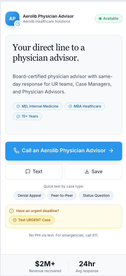Physician Advisor Access