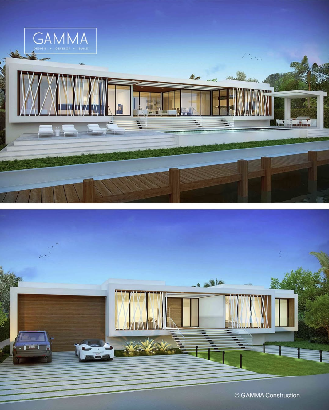 Waterfront modern home