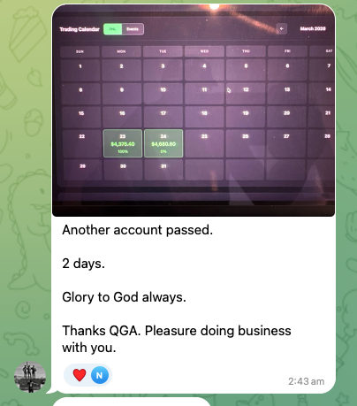 QGA Community - Account Passed in 2 Days