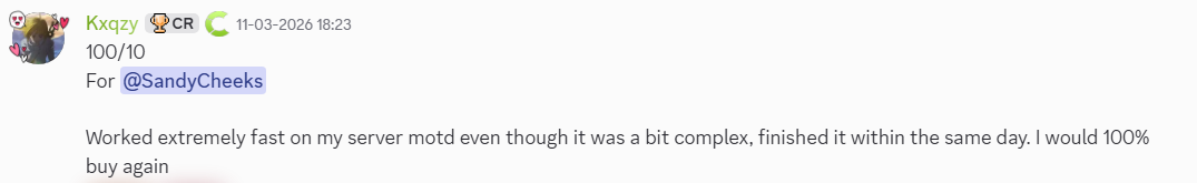 Customer review 1