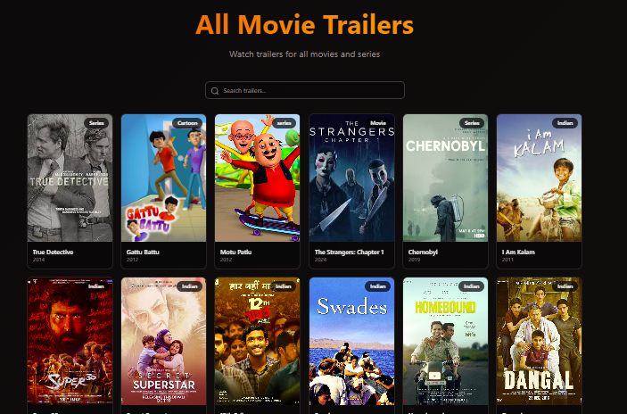 Trailers Grid