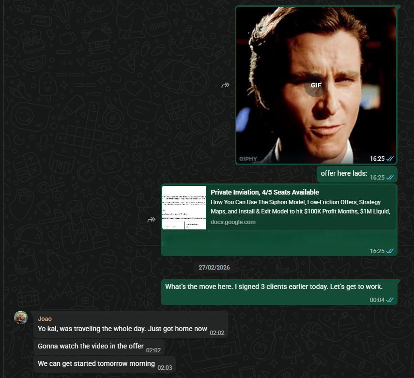 Signed 3 clients in one day