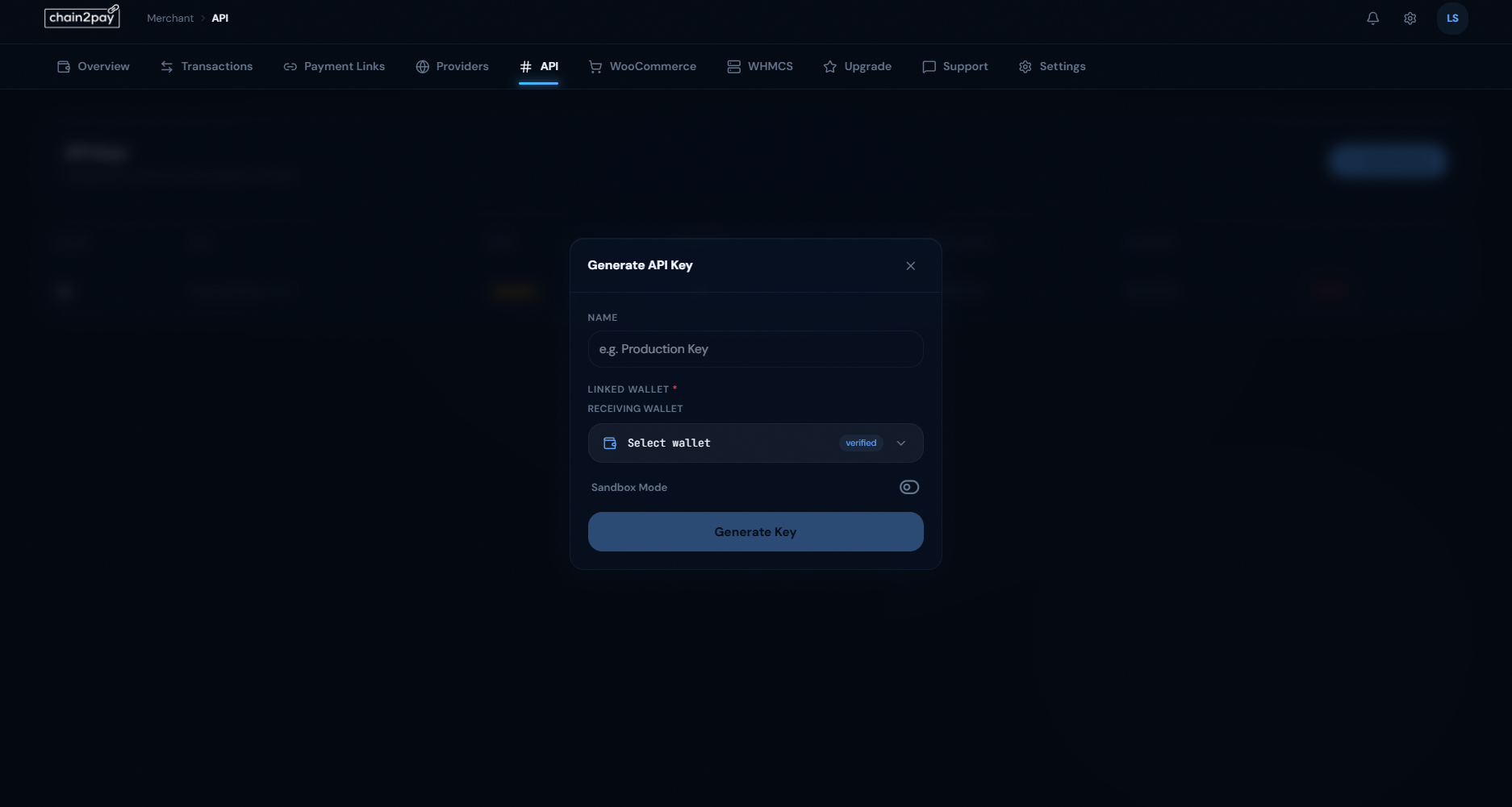 Generate Your API Key