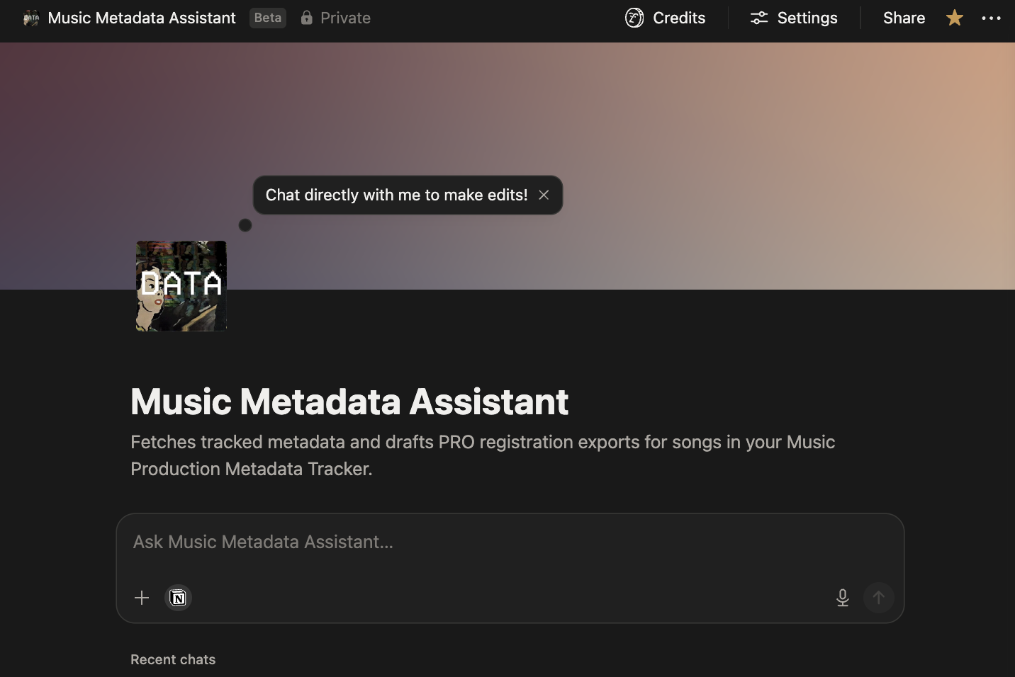 Music Metadata Agent preview