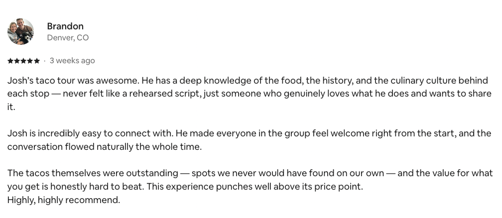 Review from Brandon, Denver, CO - 3 weeks ago