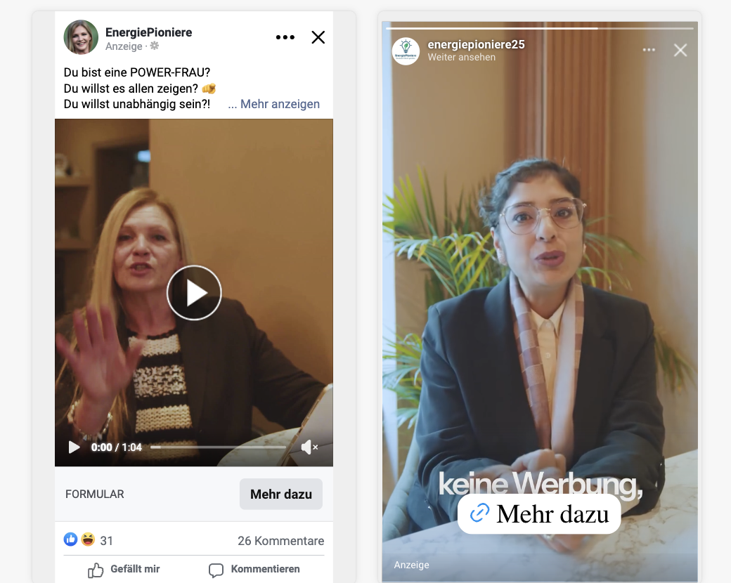 Meta Ads - Frauen-fokussiertes Vertriebspartner Recruiting - Creative 2