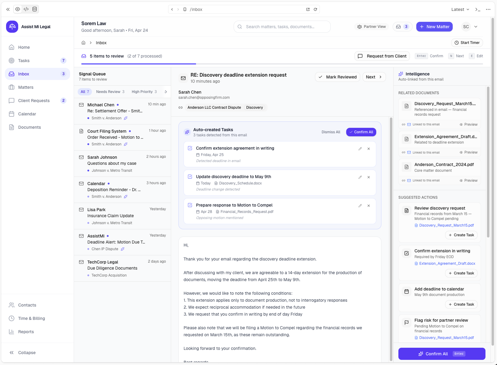 Automatic work capture screenshot