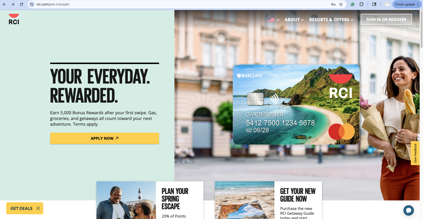 RCI.com Homepage