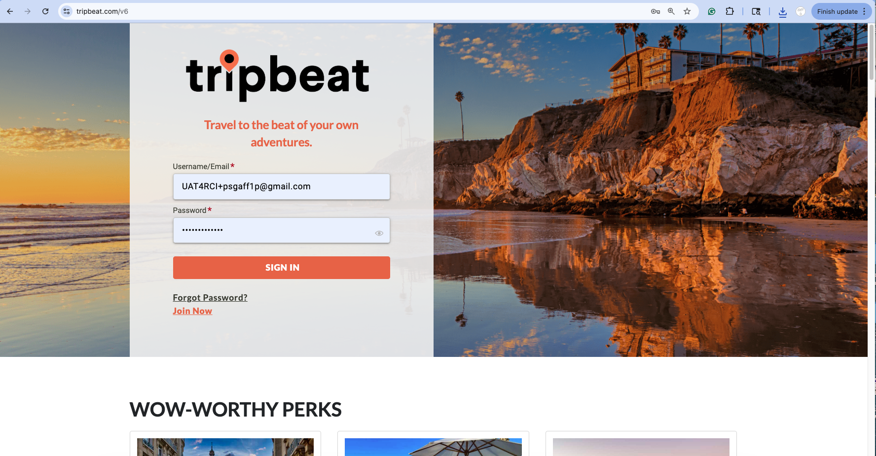 Tripbeat Login