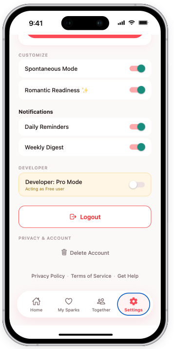 Personalized Settings