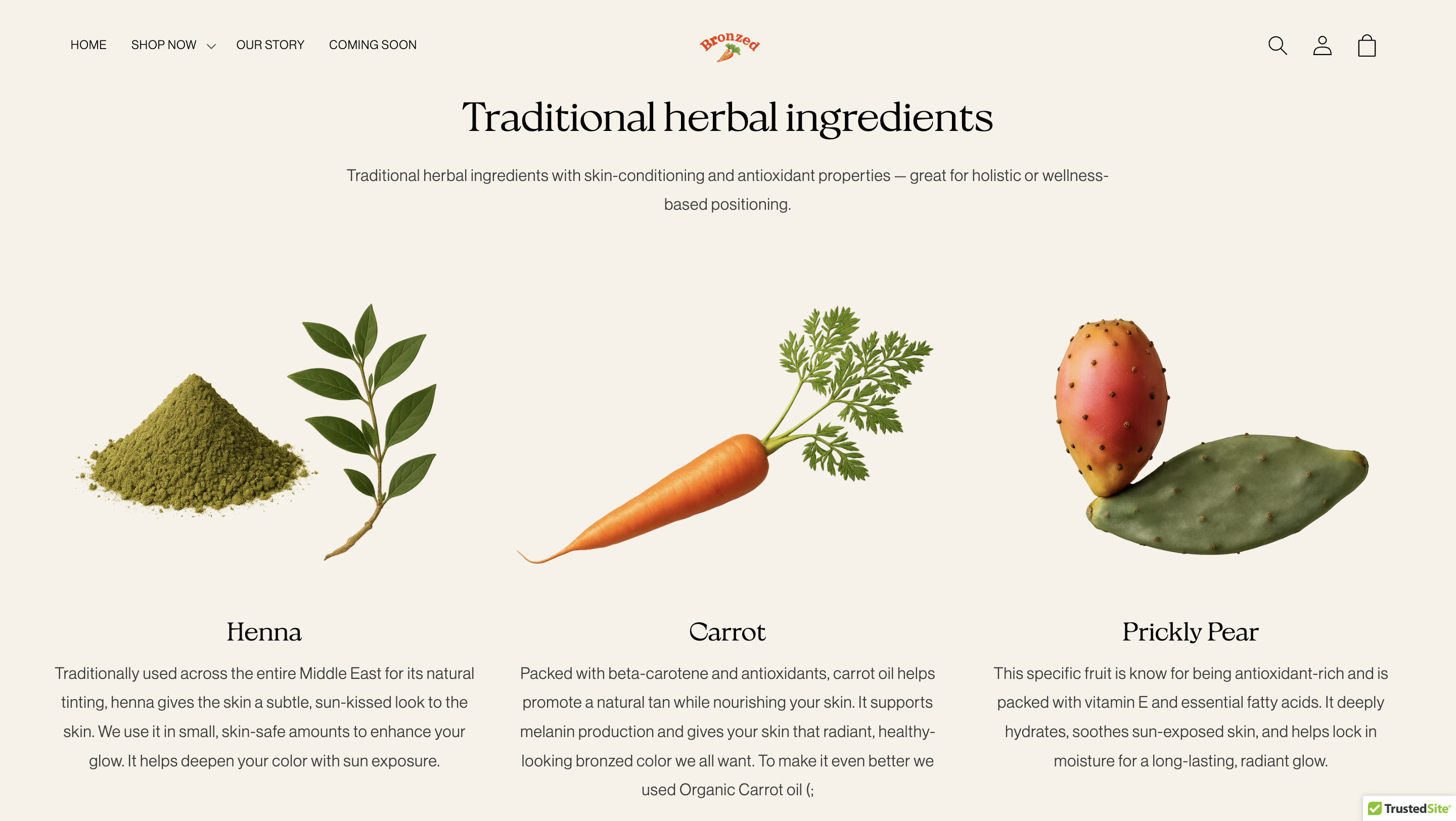 Bronzed by Carrot — SHOPIFY · WELLNESS
