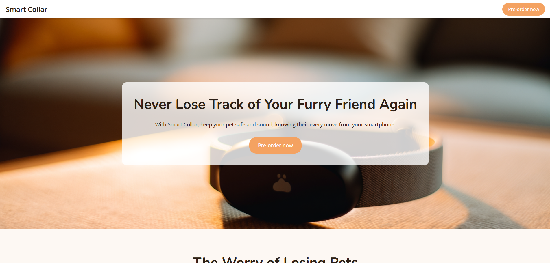 Step 2: Generate Validation Assets - Smart Collar landing page