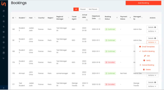 Influent - Immersive Language Booking Manager