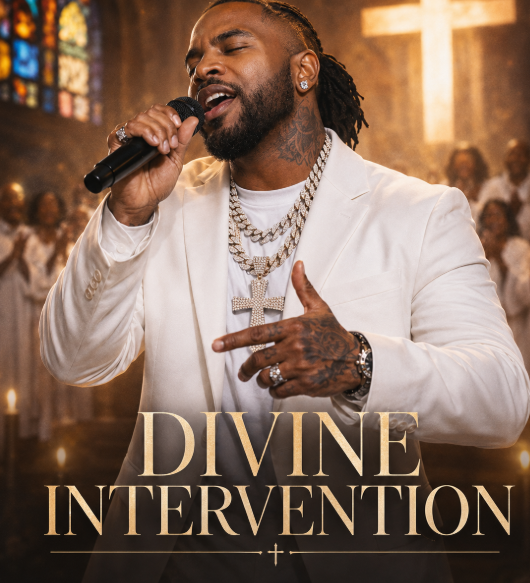 Divine Intervention white suit promo