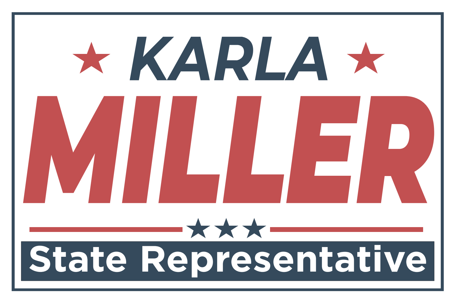 Karla Miller for State Representative campaign logo
