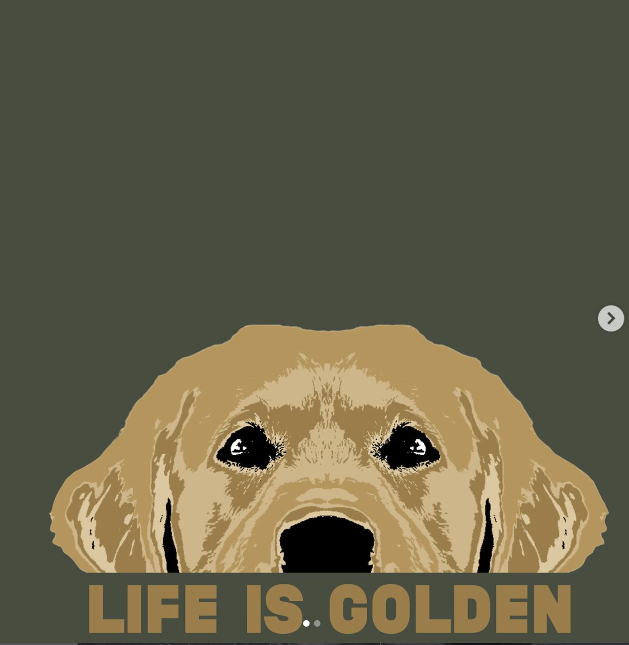 Life Is Golden retriever illustration
