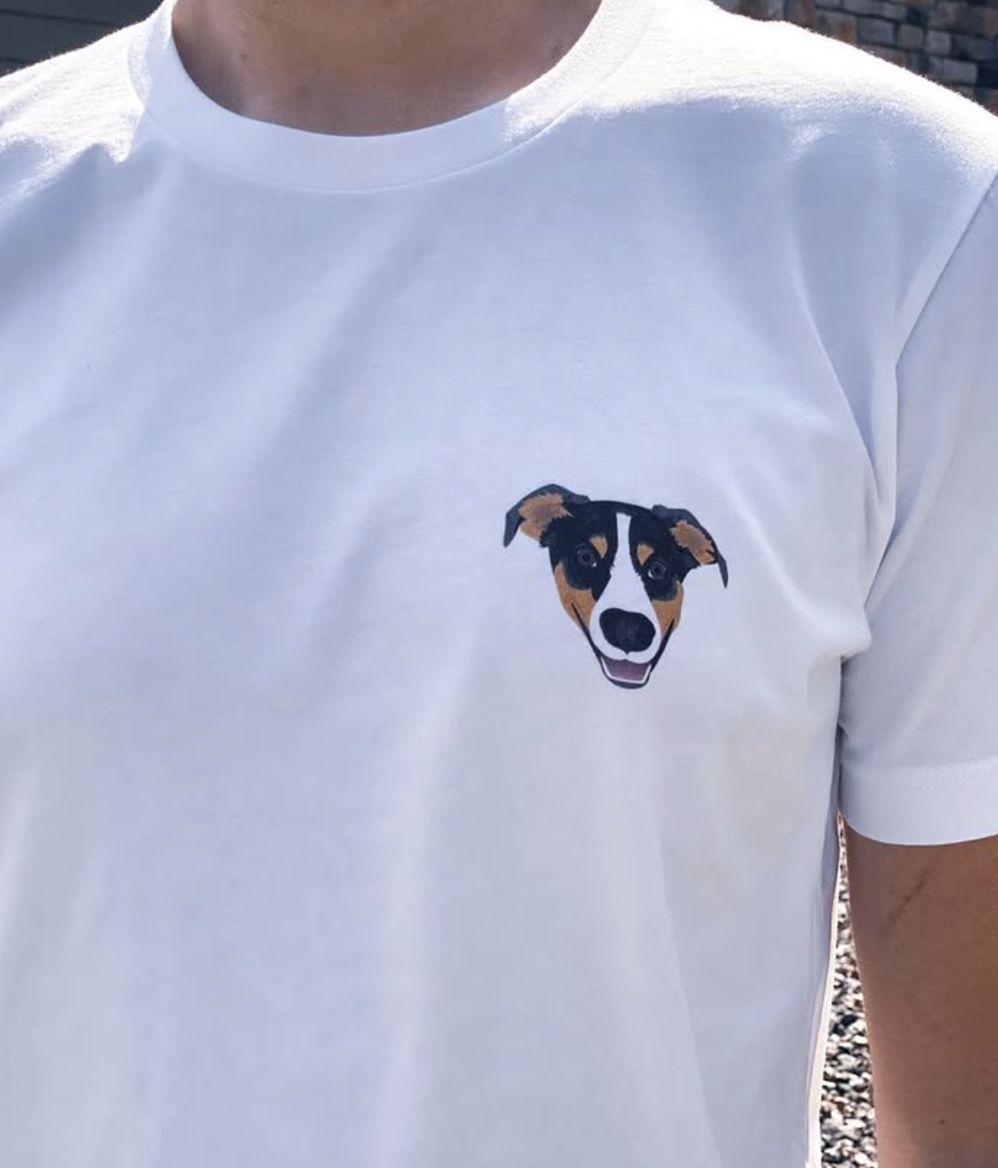 Custom dog face t-shirt