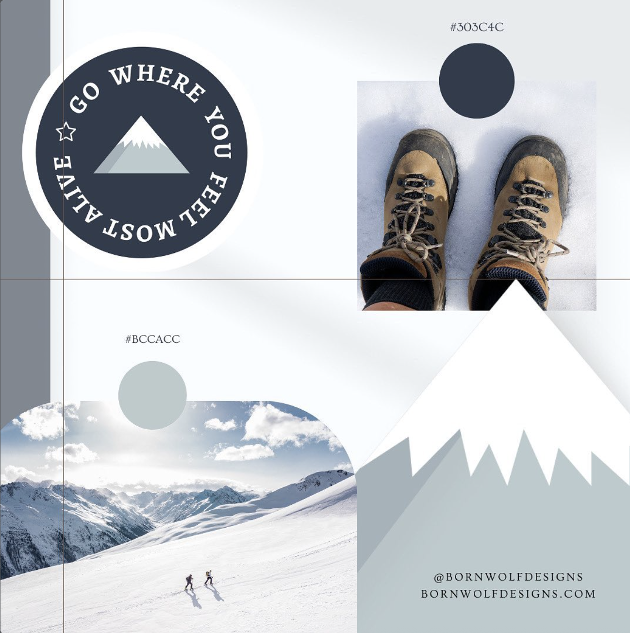 Go Where You Feel Most Alive brand identity