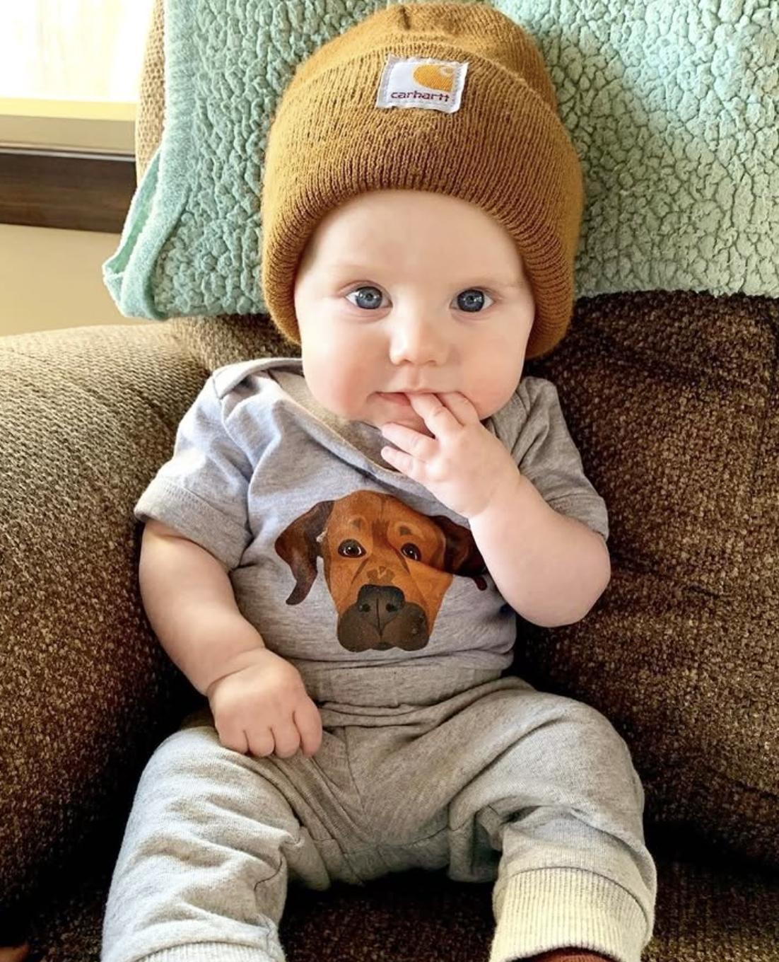 Custom dog baby onesie