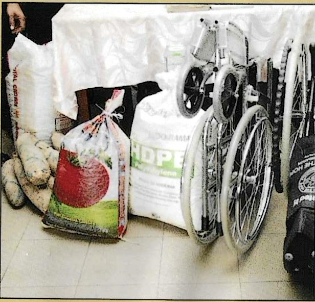 A moment of companionship with an elderly beneficiary