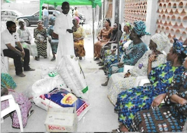 Widows receiving support and encouragement