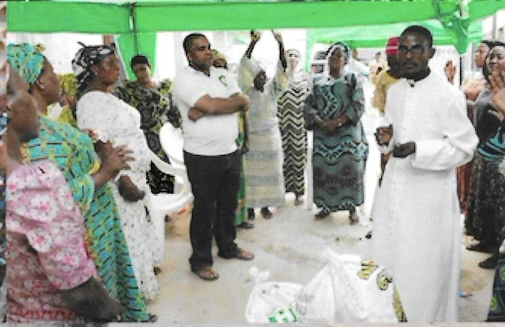 Elderly beneficiaries at the home during the visit